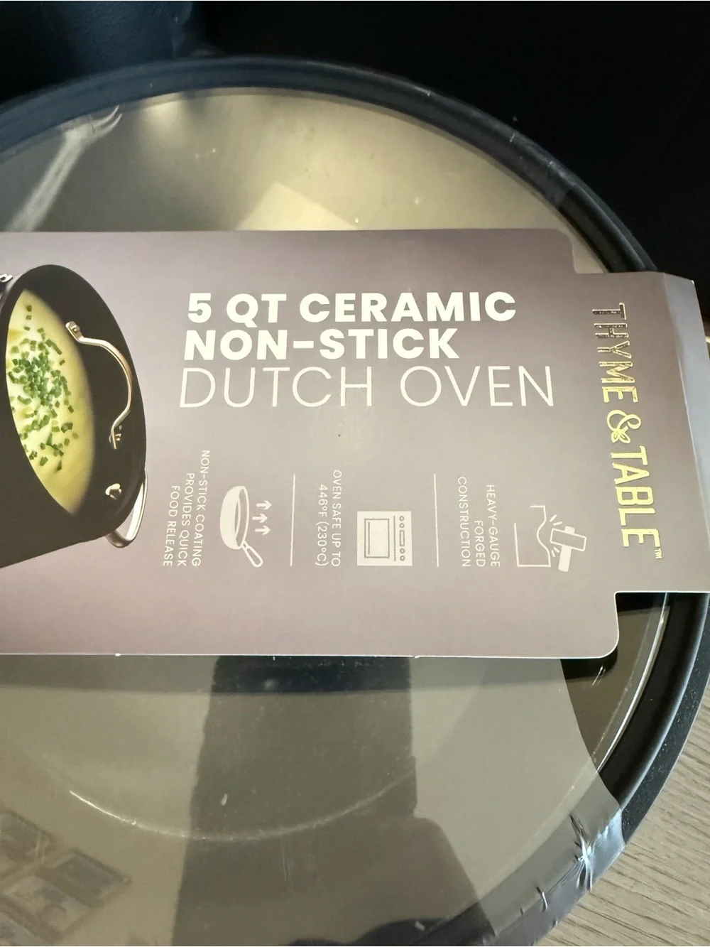 Brand New Thyme & Table 5-quart ceramic non-stick Dutch oven